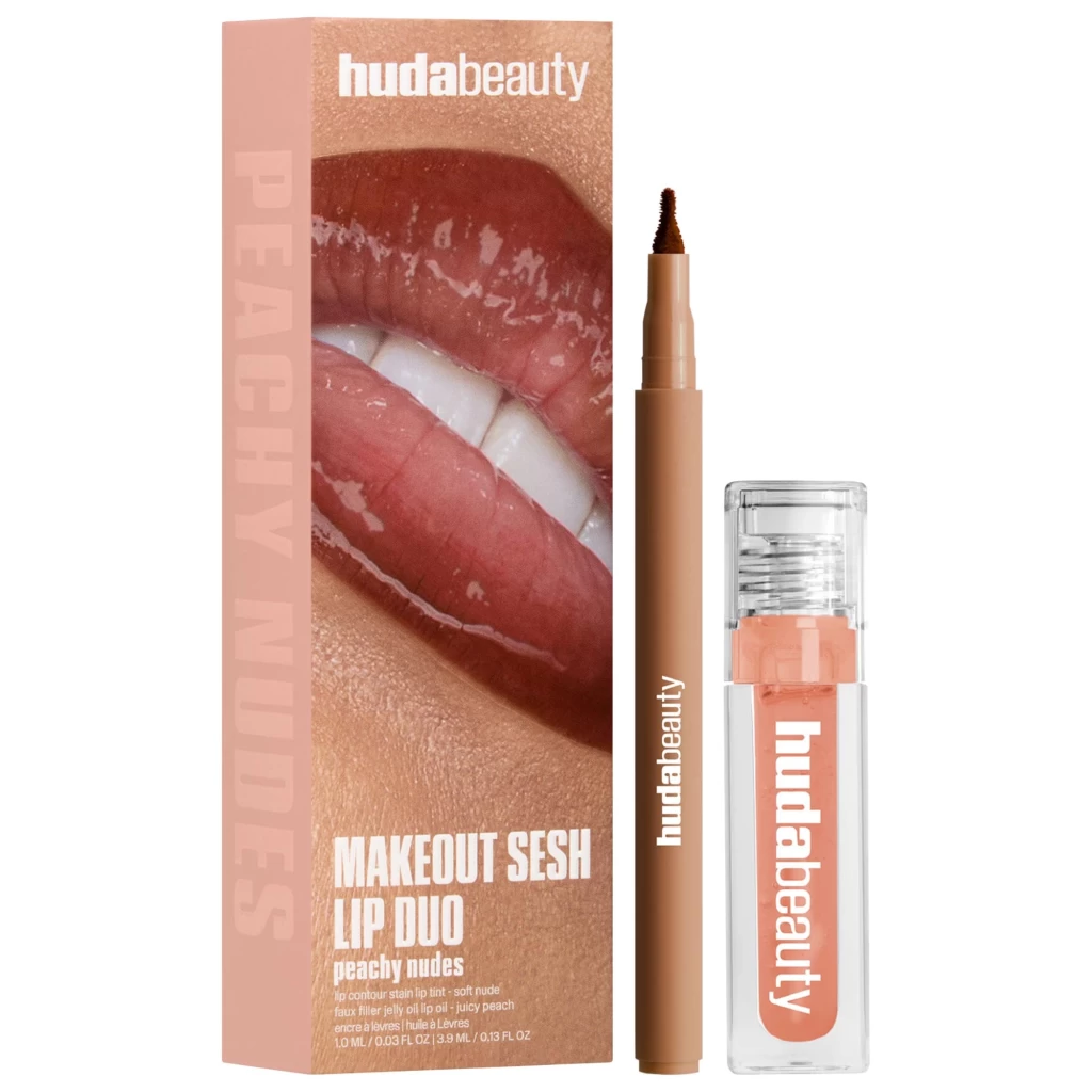 HUDA BEAUTY  Make Out Sesh Lip Stain and Lip Gloss Duos